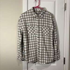 BKE Boyfriend Fit Button Down Plaid Flannel